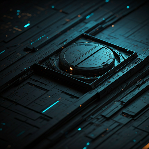 Abstract 3D technical rendering